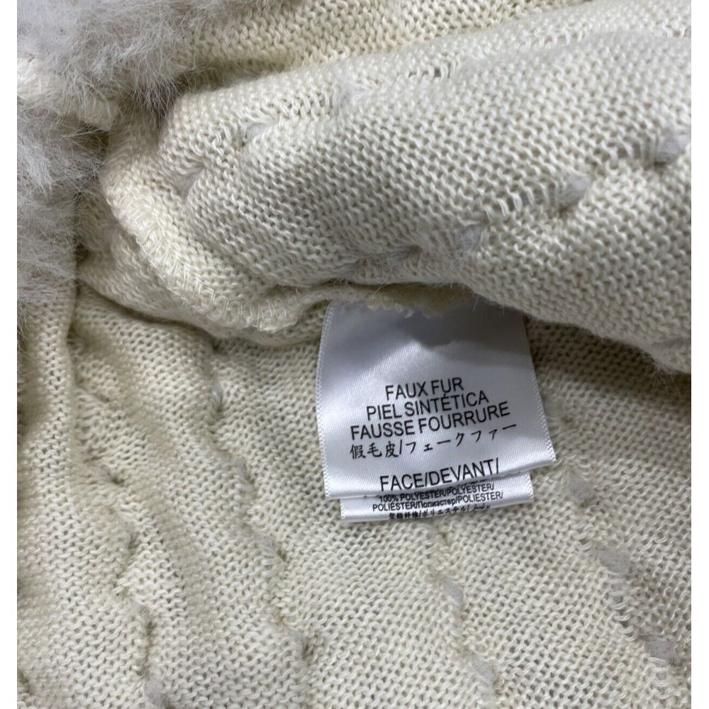 BCBGMAXAZARIA Poncho Style Faux Fur Jacket Cream Ivory Color‎ Women's Size XL - Picture 11 of 15
